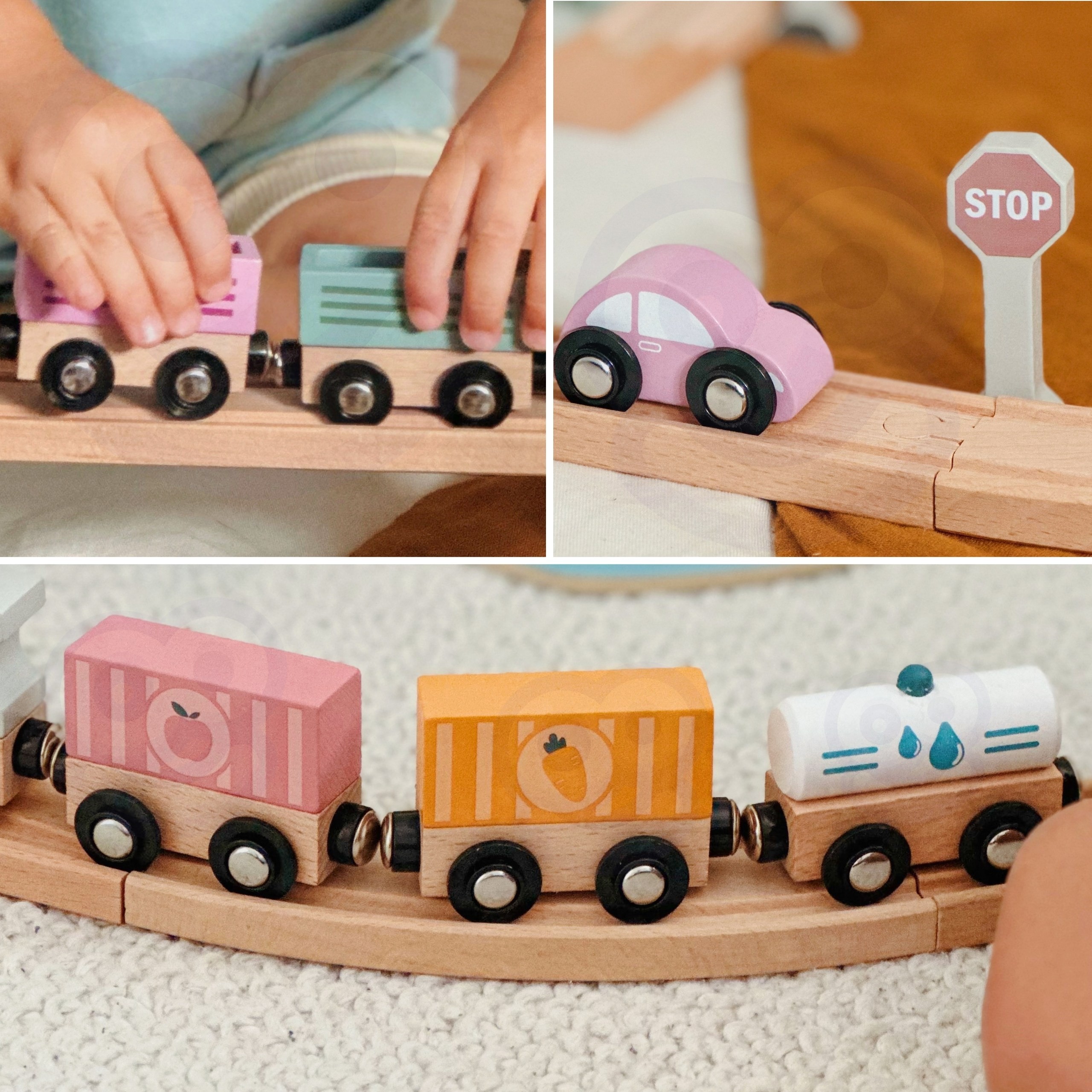 VIGA PolarB Wooden children's train track 90 pieces - Slika 6