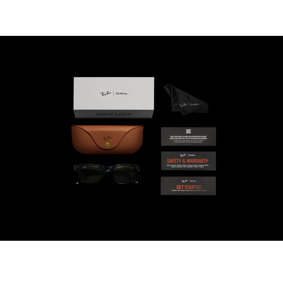 Ray-Ban Meta Wayfarer (Gen 1) Matte Black, Polarized Gradient Graphite Large 155/53 RW4008 (601ST3-53) - Slika 2
