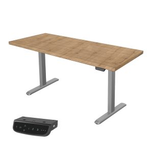 UVI STANDARD V2 električni sit-stand stol – Chalet Oak i sivi okvir