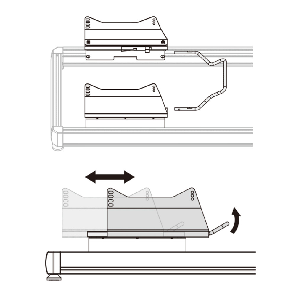 UVI RACING SIM Racing Seat Rails komplet - Slika 2