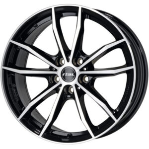 RIAL X12 7,5×18 5×112 ET46 CB57,1 DIAMANT-SCHW FPOL – alu felga