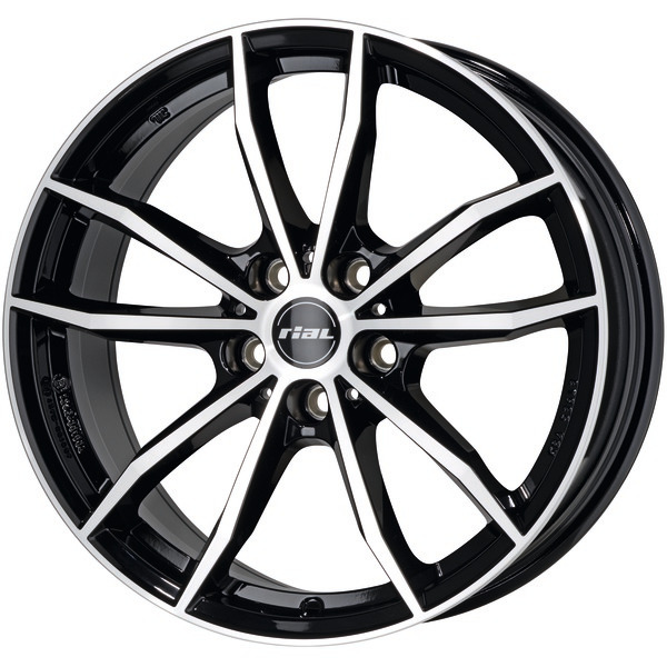 RIAL X12 7,5x18 5x112 ET46 CB57,1 DIAMANT-SCHW FPOL – alu felga