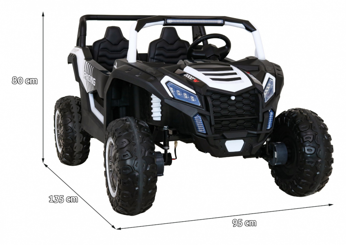 Vehicle Buggy ATV Racing 4x4 White