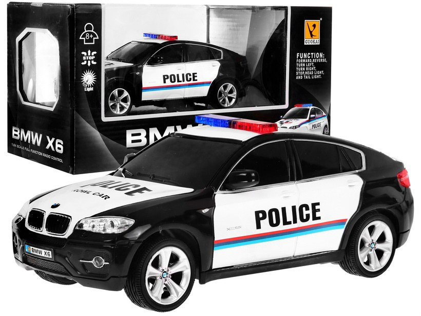 1:24 R/C Licensed police car Bmw X 6 Black Police