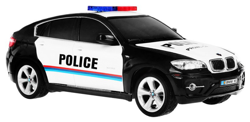 1:24 R/C Licensed police car Bmw X 6 Black Police