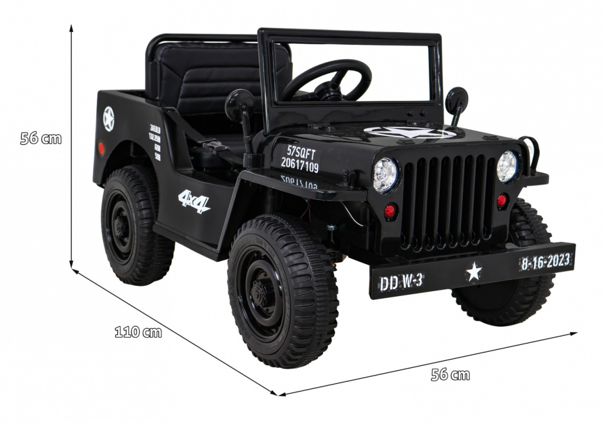 Retro Military Vehicle Black