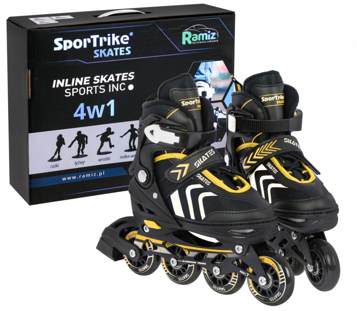 Skates, Skates, Set 4in1 29-33 Yellow