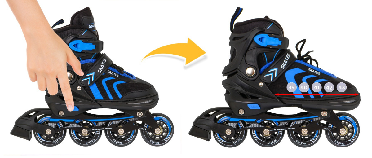 Skates, Skates, Set 4in1 39-43 Blue