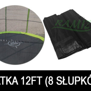 Siatka do Trampoliny 12FT – 8 pól Czarna