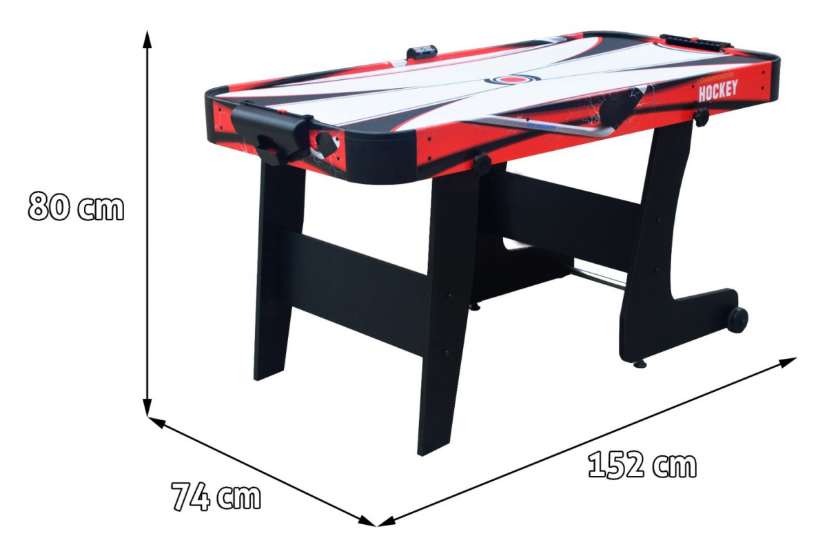 AirHockey Red Table 152x74x80 cm