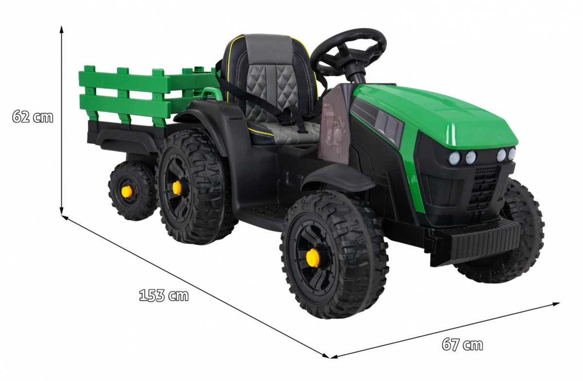 Tractor Titanium With Trailer Green