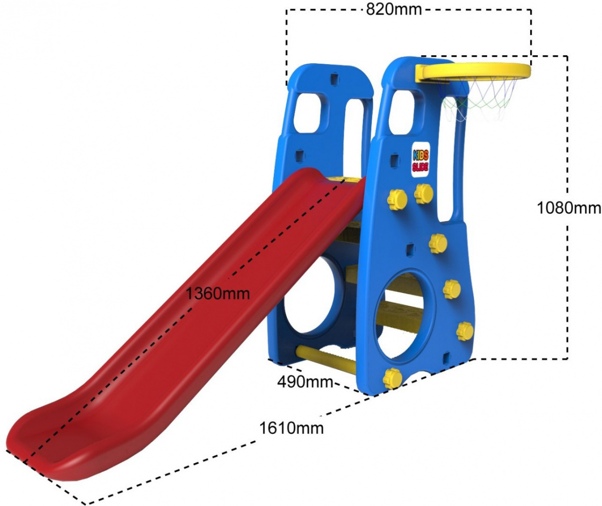Slide Swing Basketball 3 in 1 Blue