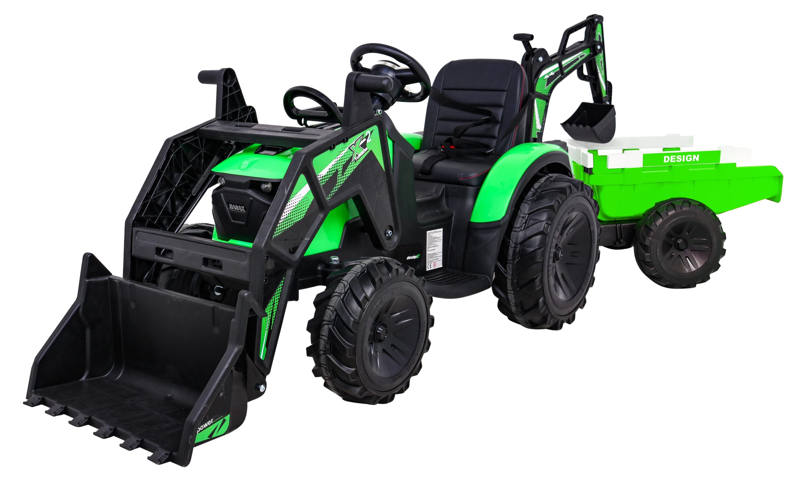 Buggy Tractor With Trailer 720-T Green