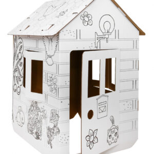 House XXL with a car 3D coloring book for children