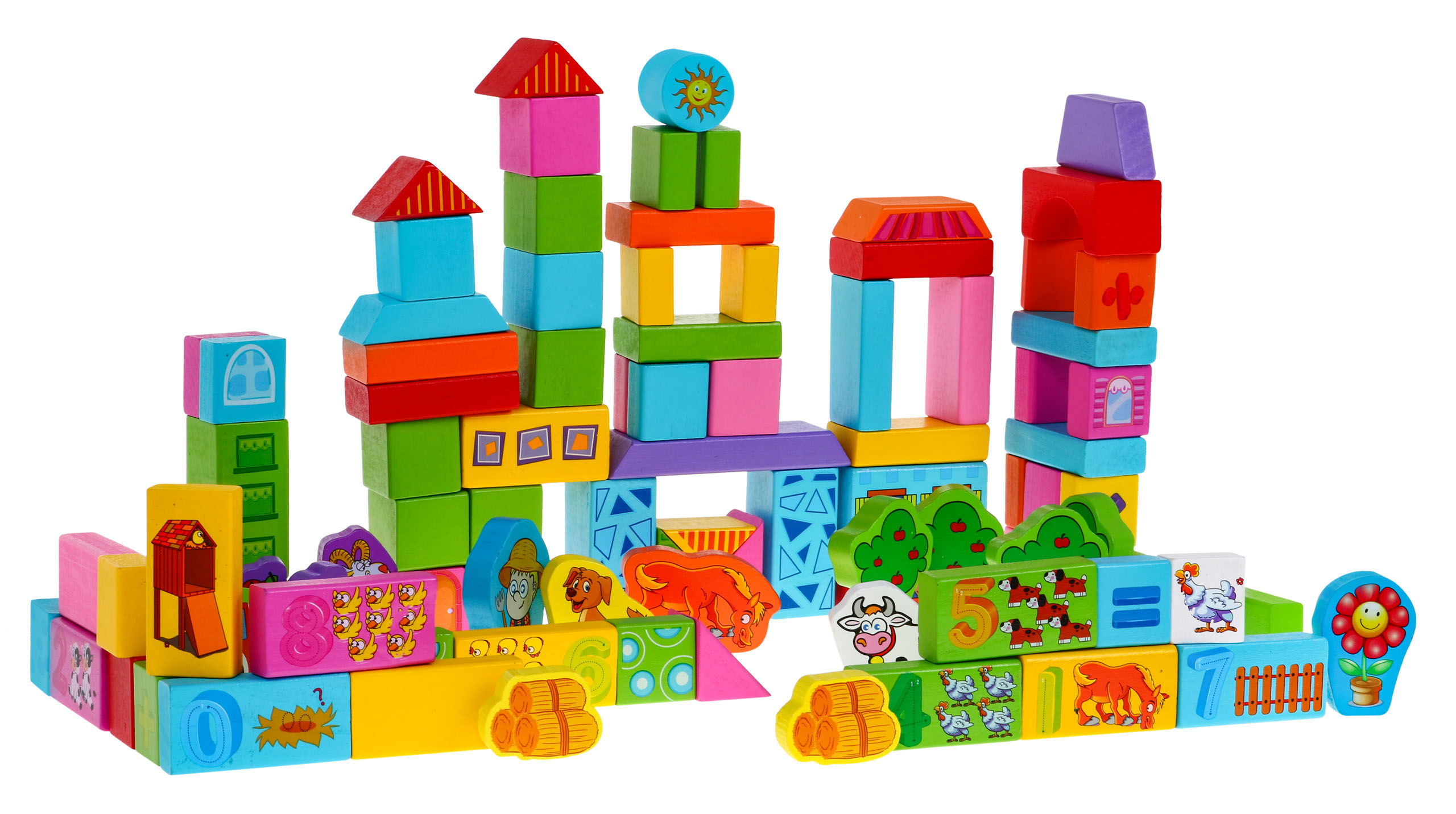 Wood Brick Set 100pcs