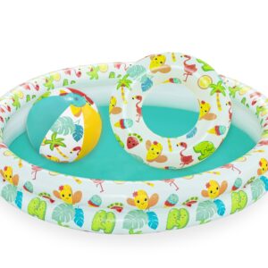 Pool Paddling Pool Wheel Ball Set 3 at 1 1 22 20cm BESTWAY