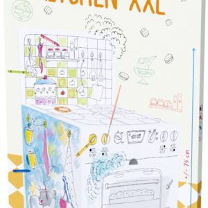 Spatial kitchen XXL coloring book for children