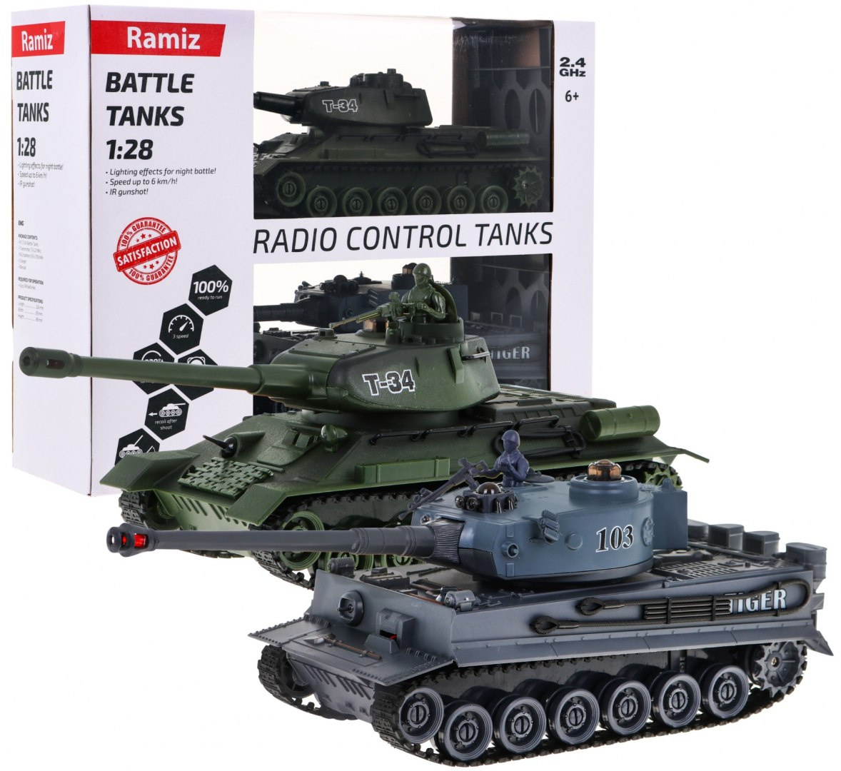 Battle Tanks Tiger Vs T-34 1 28