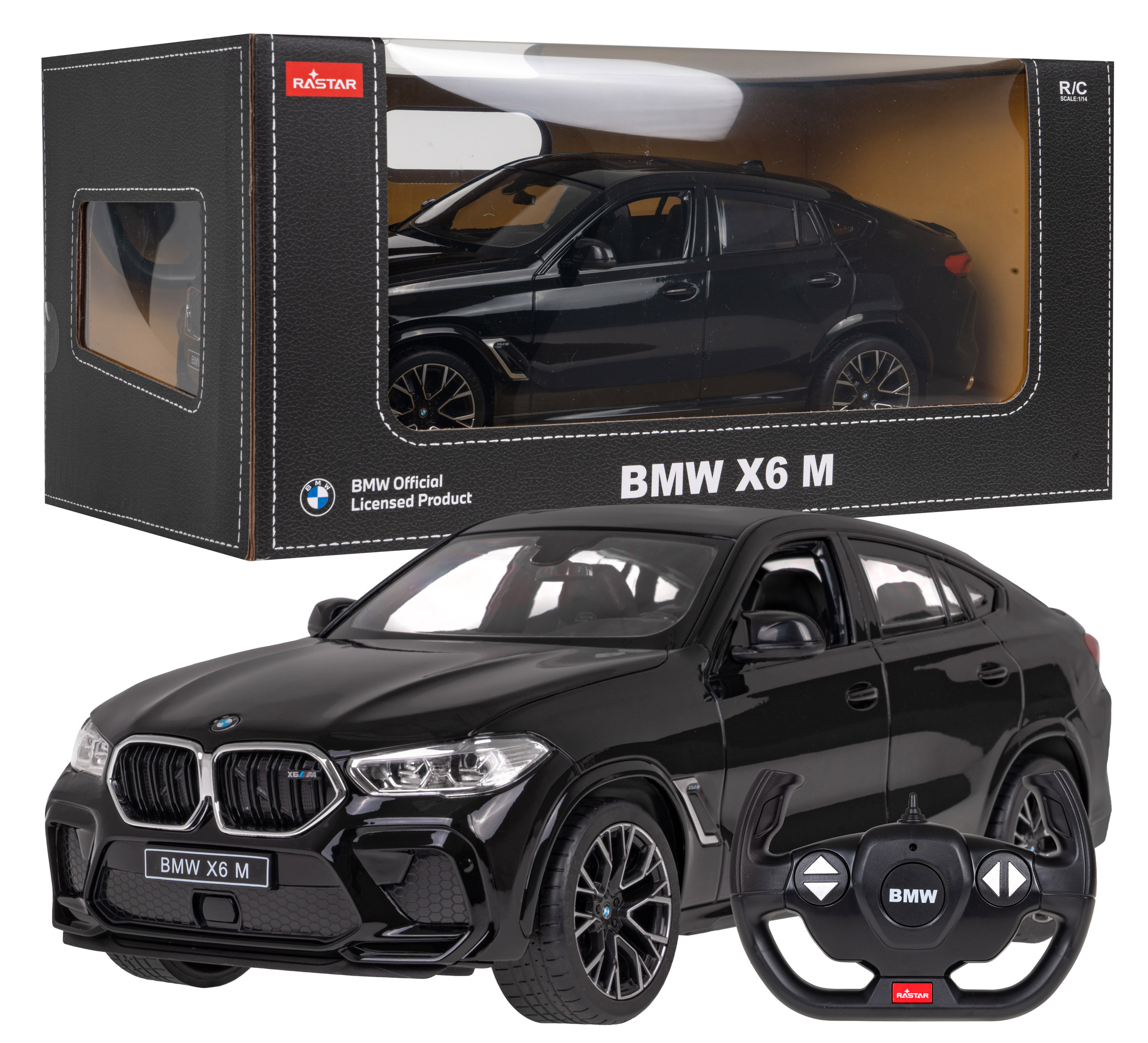 Car R/C BMW X6 M 1:14 RASTAR Black
