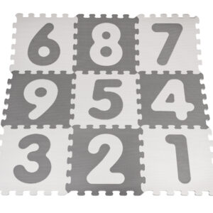 Numbers Gray Antibacterial Foam Mat