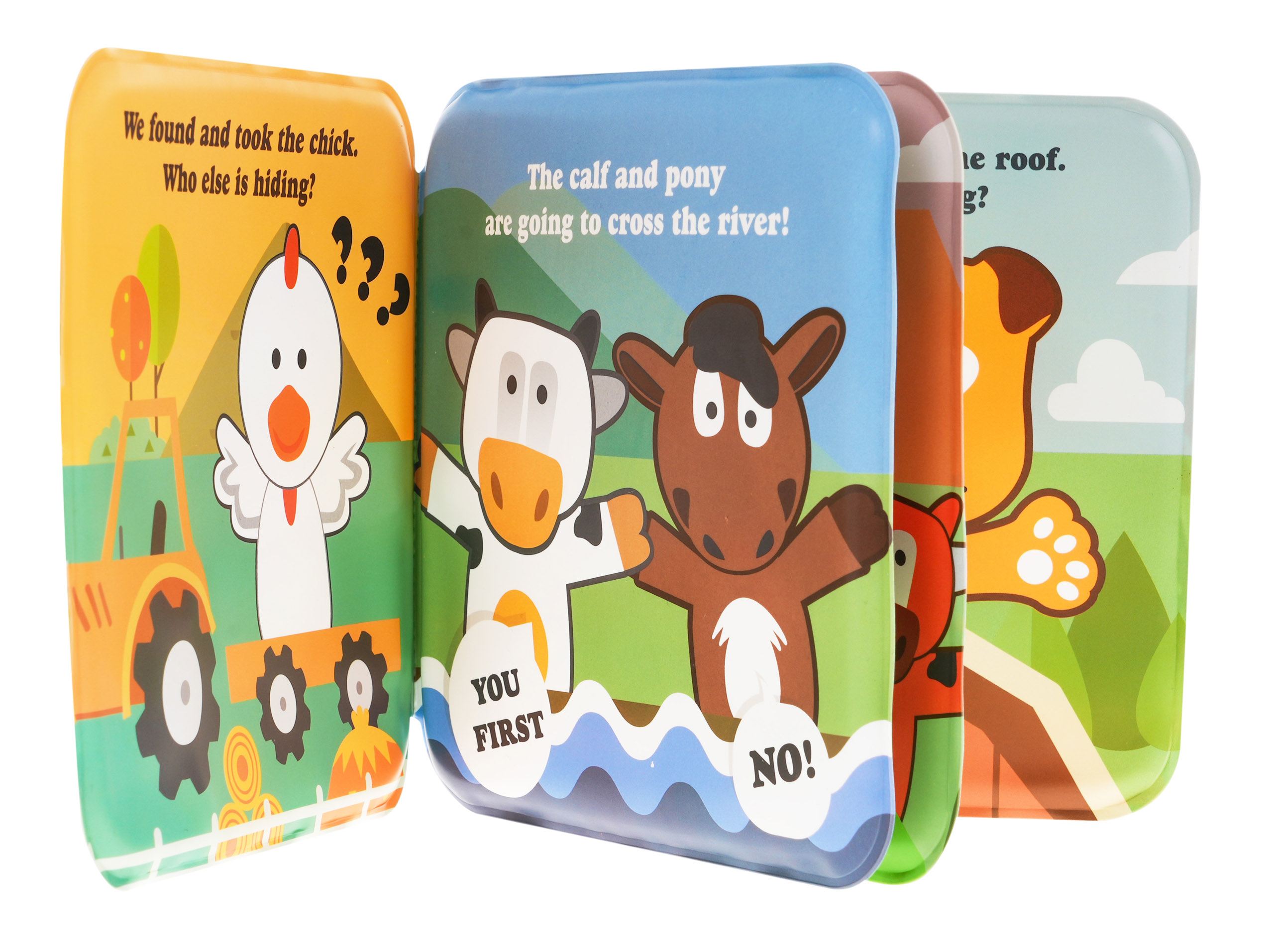 Farm Rubber Puppet Set + Booklet