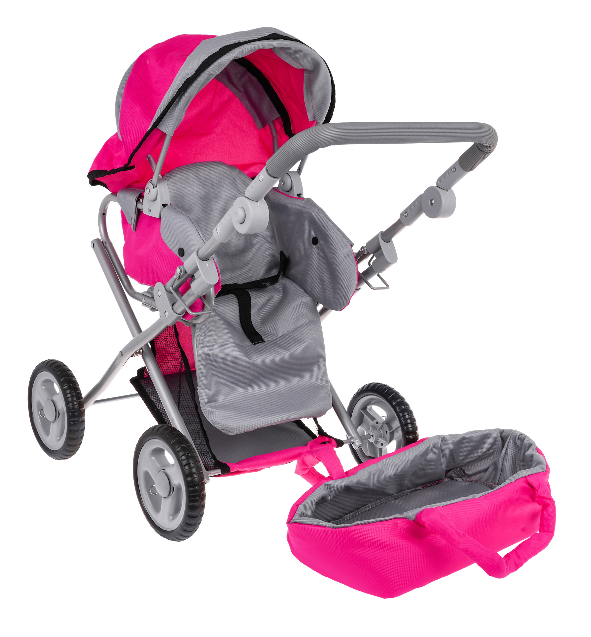 2-in-1 Pink Stroller