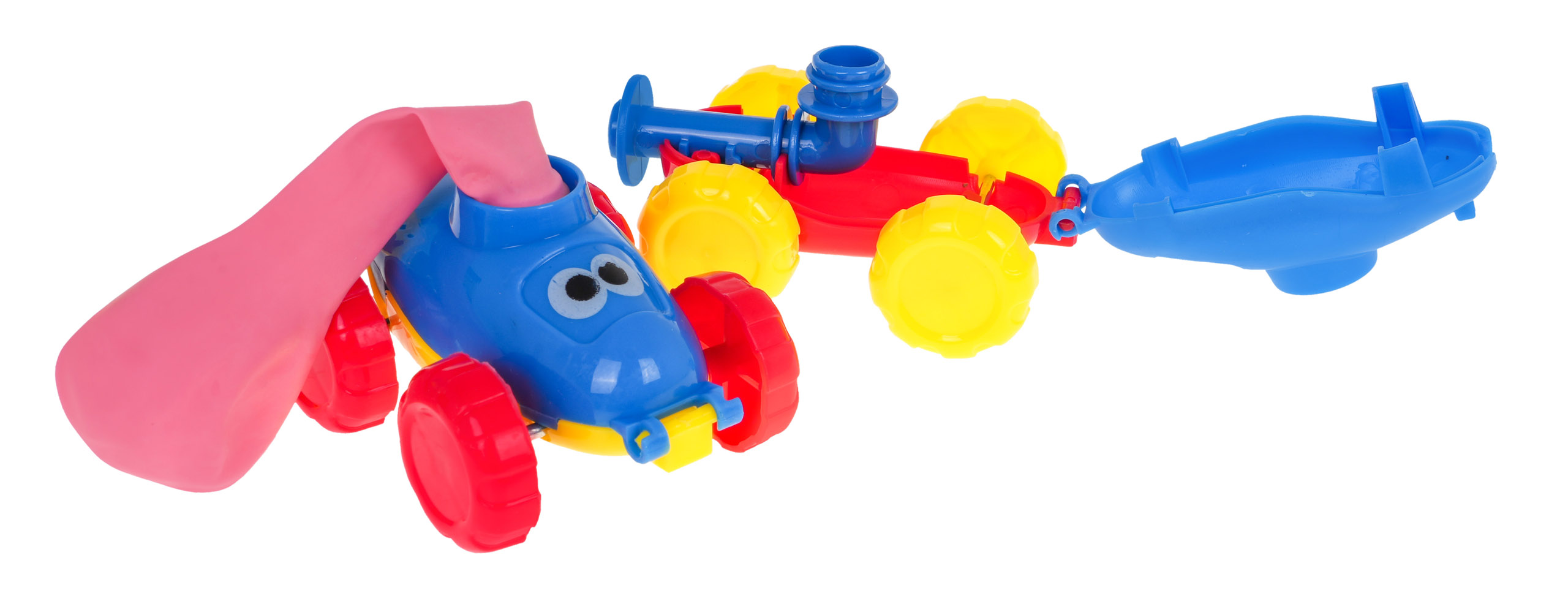 A set of cars with a balloon drive
