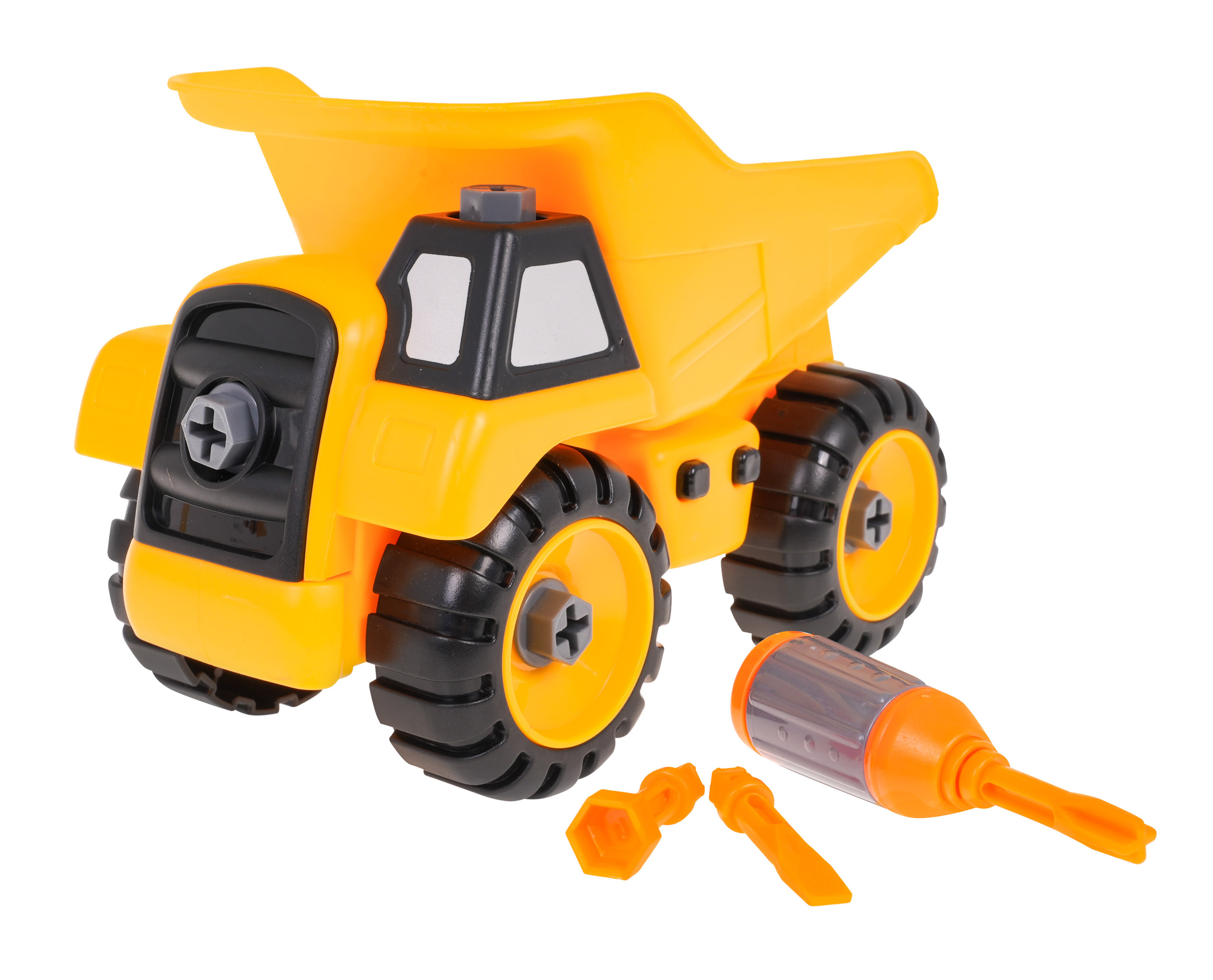 Construction vehicle tipper for turning