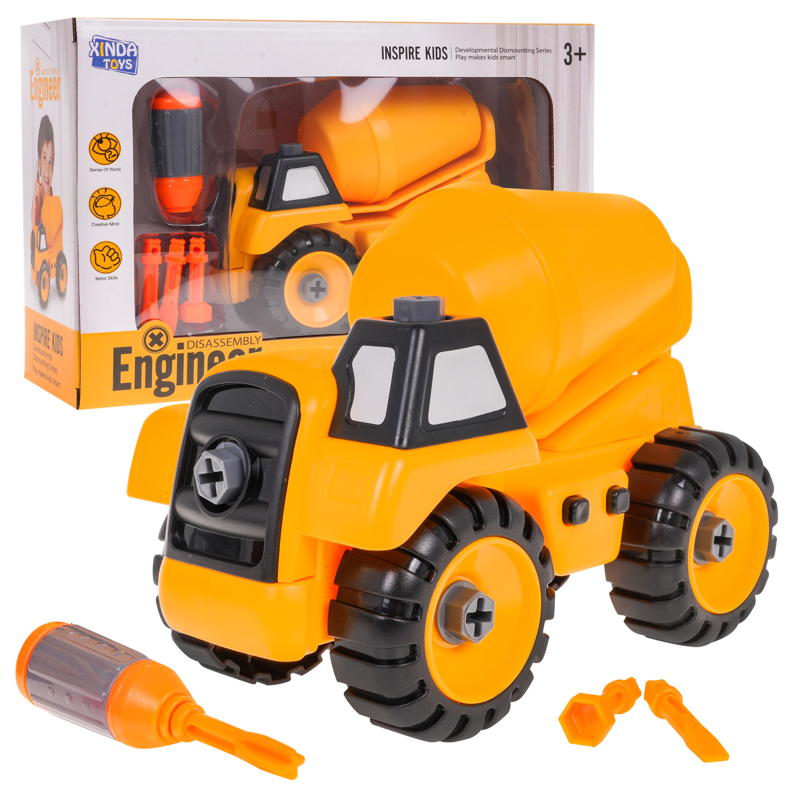 Construction vehicle concrete mixer for twisting