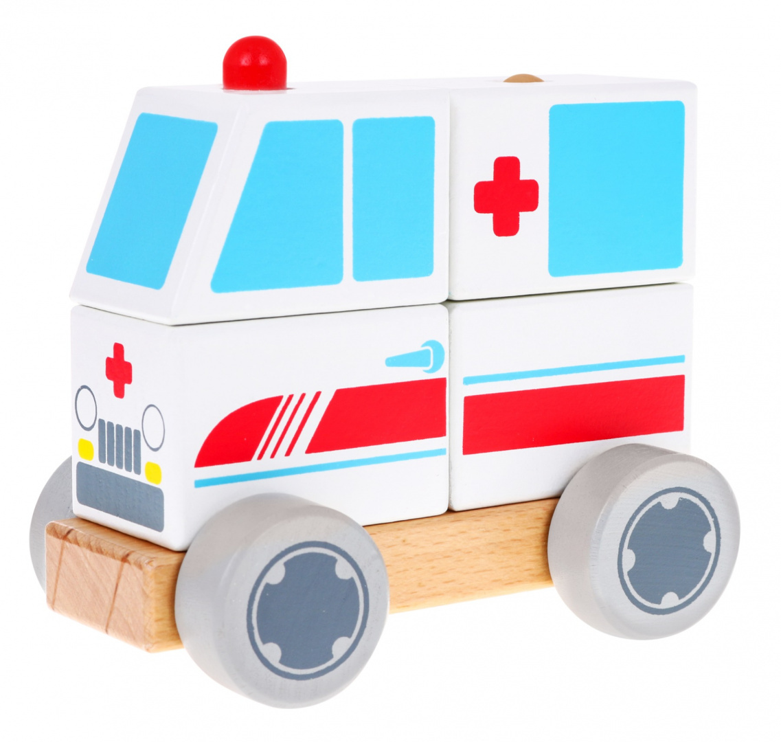 Wooden Car Ambulance