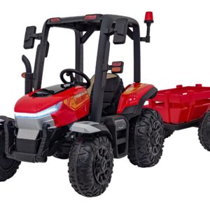 Tractor Vehicle BLAST With Trailer Red