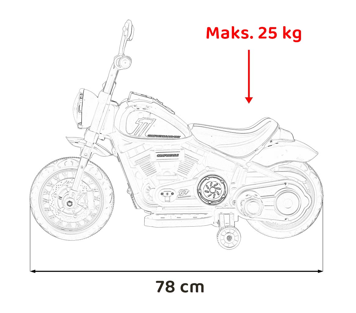 Chopper FASTER motorbike Red