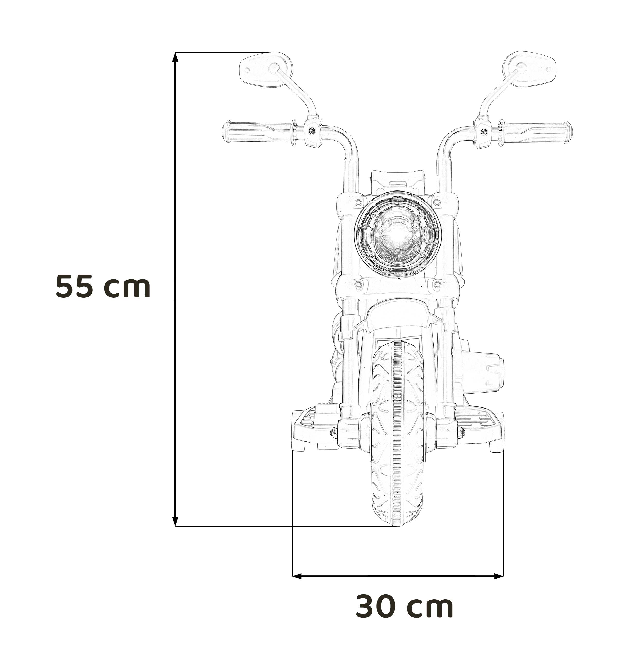 Chopper FASTER motorbike Red