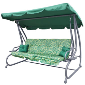 Garden Swing Seat Textylina 2 x 1 PATTERN Green