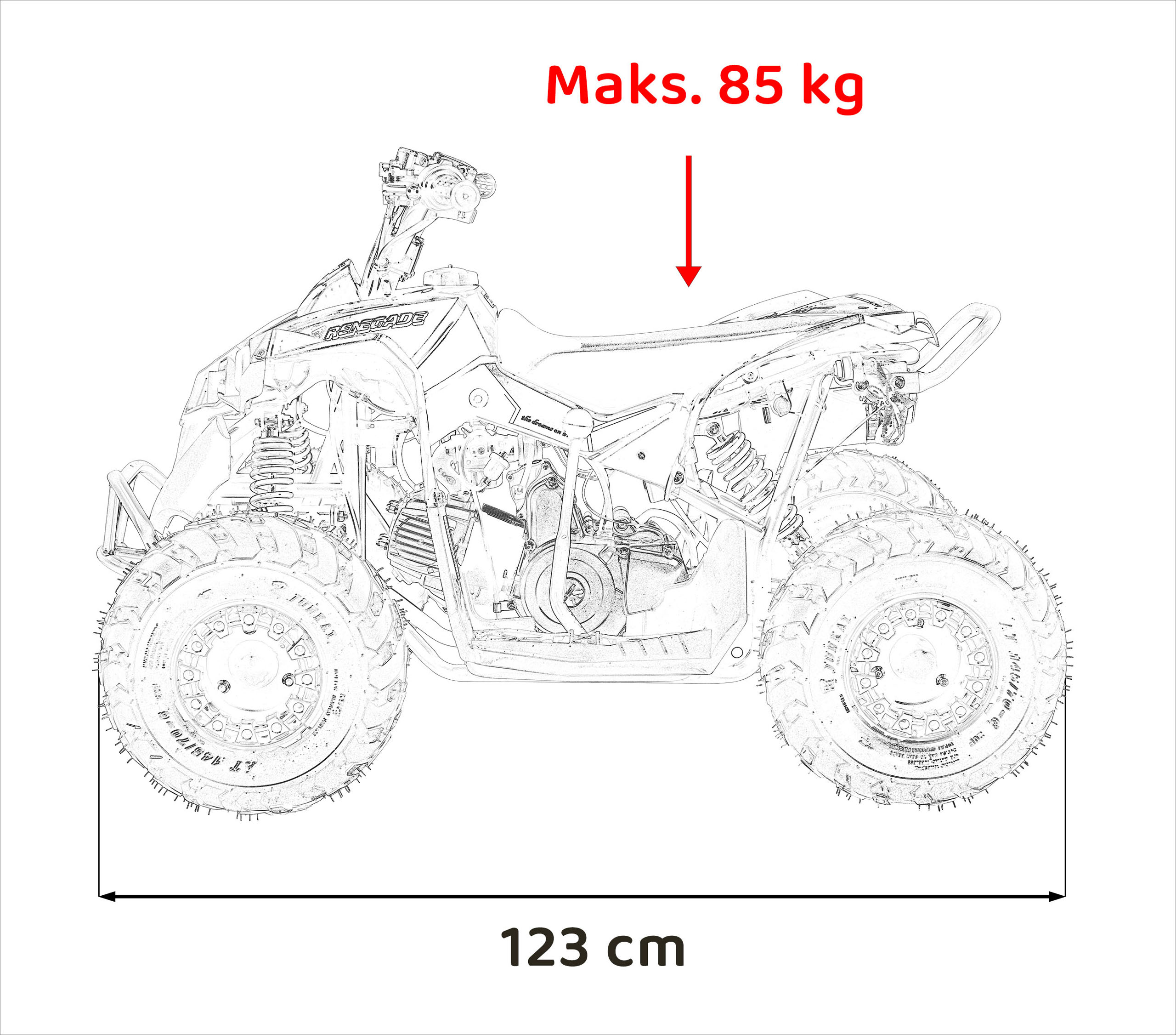 RENEGADE 110CC Gas Powered Vehicles Yellow