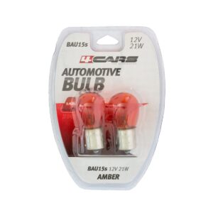 4CARS 12V 21W BAU15s orange 2pcs (double blister)