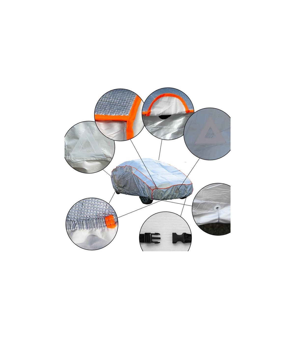 4CARS Anti hail car cover L - 482x178x119 - Slika 2