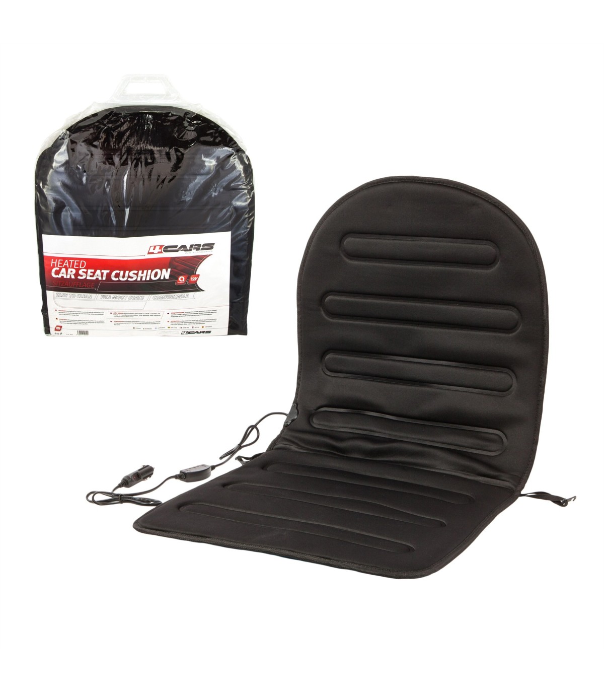 4CARS heated seat cushion 12V with thermostat