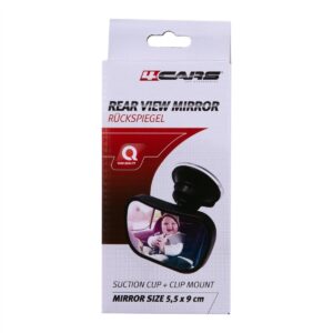 4CARS Safety mirror with fastening to the windshield / sun visor