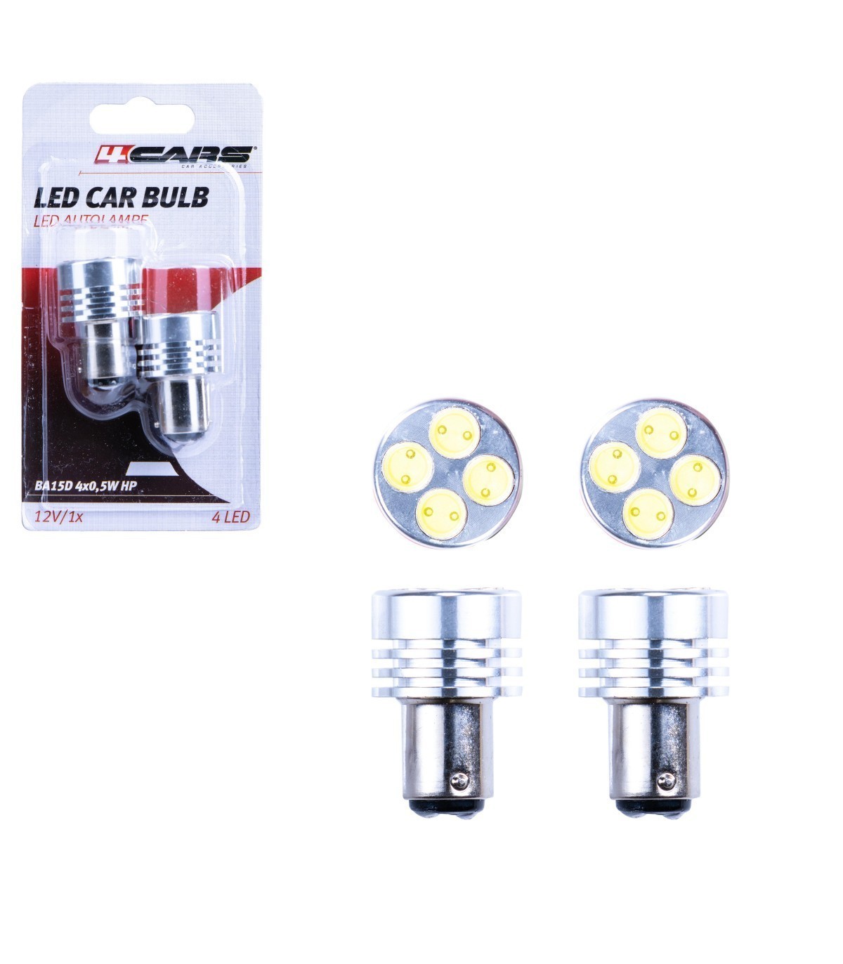 4CARS HQ sets of LED bulbs BA15S/BA15D 4X0.5W HP - Slika 2