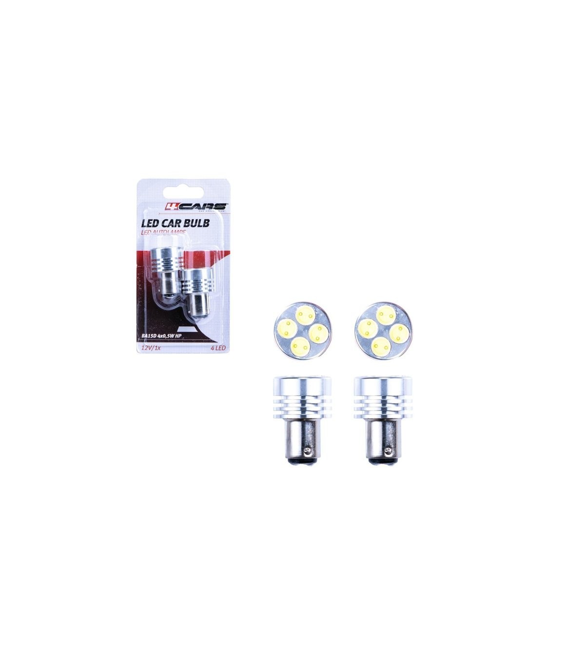 4CARS HQ sets of LED bulbs BA15S/BA15D 4X0.5W HP