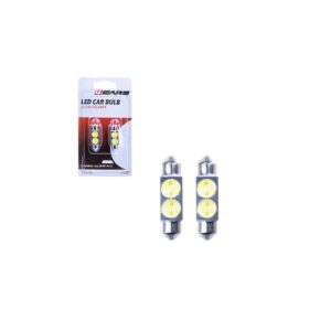 4CARS HQ sets of LED bulbs T11X36/ 2X0.5W HP white
