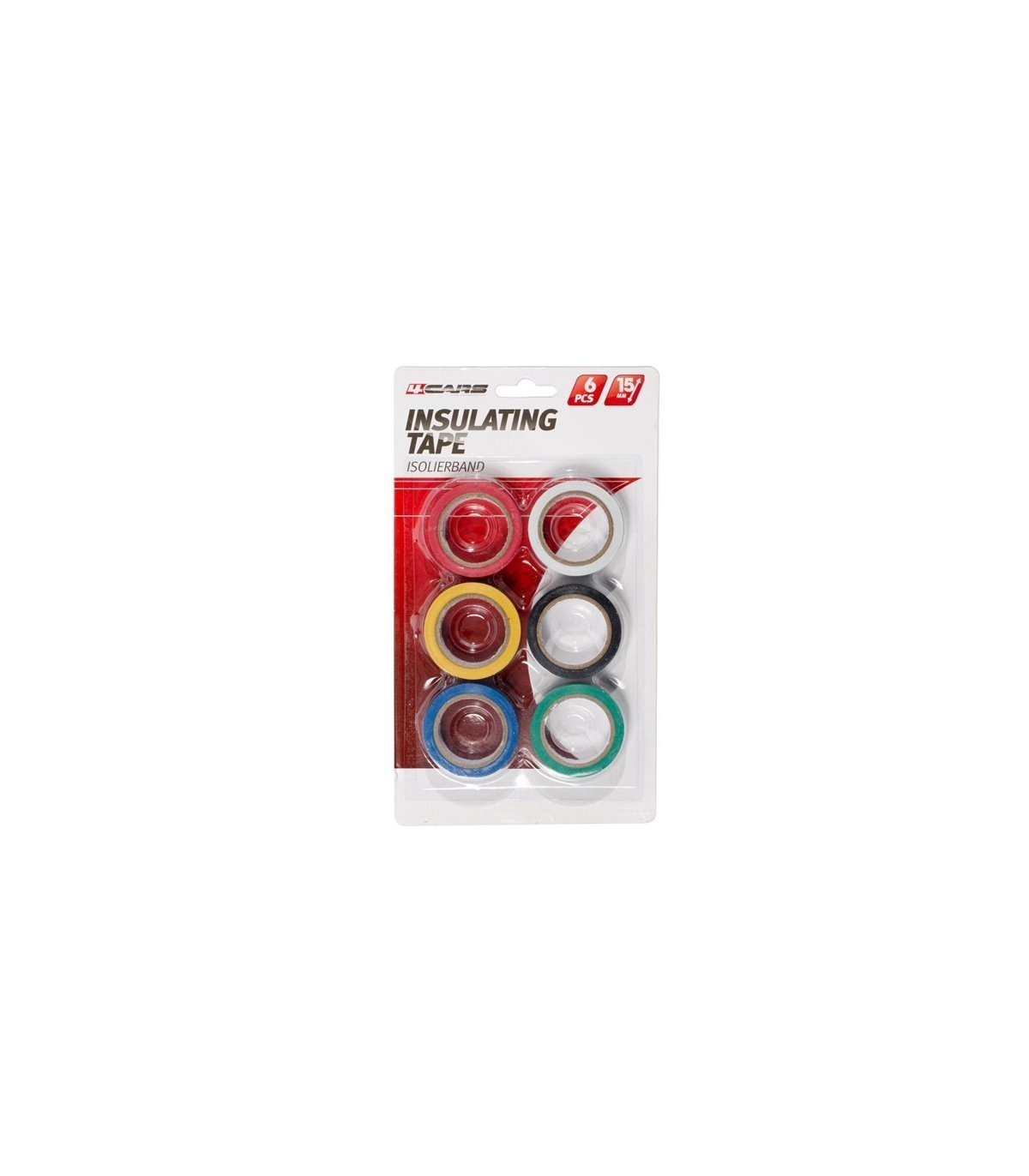 4CARS isolation tape color 6pcs, 15mm