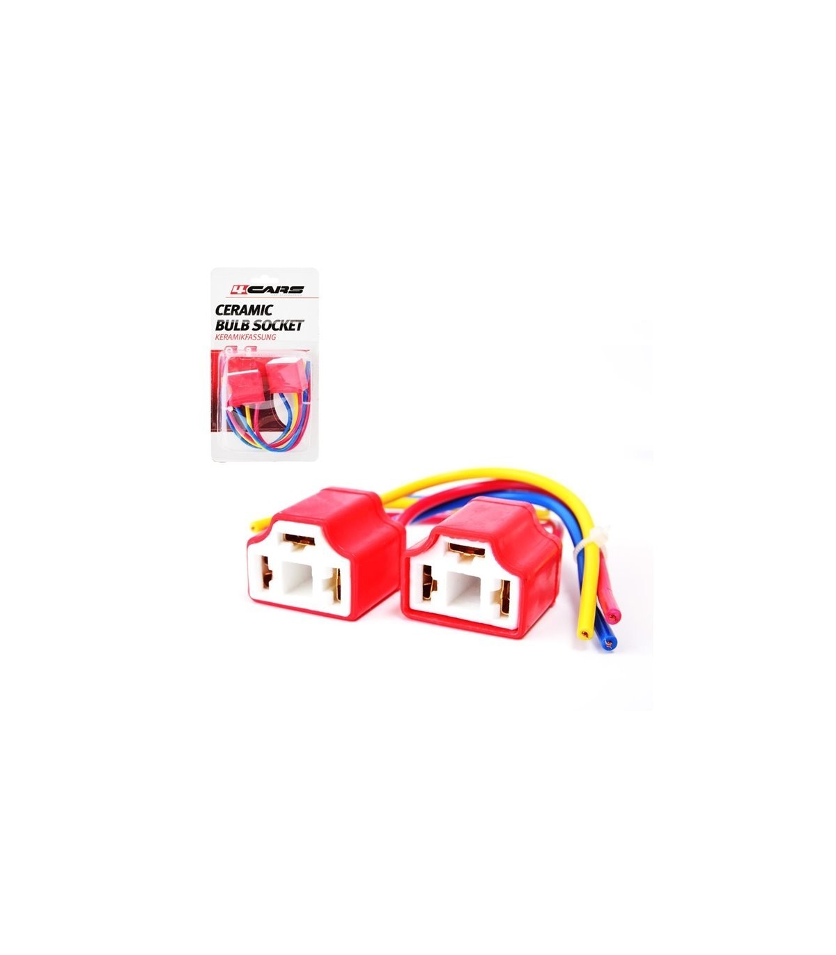 4CARS Ceramic bulb socket for H4 I-type, 2pcs