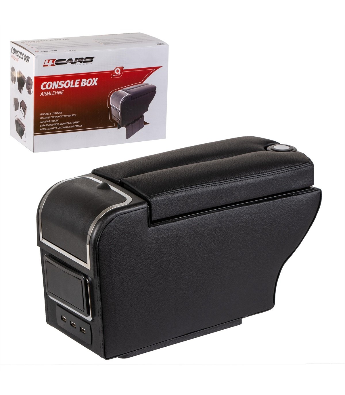 4CARS Console box with USB ports