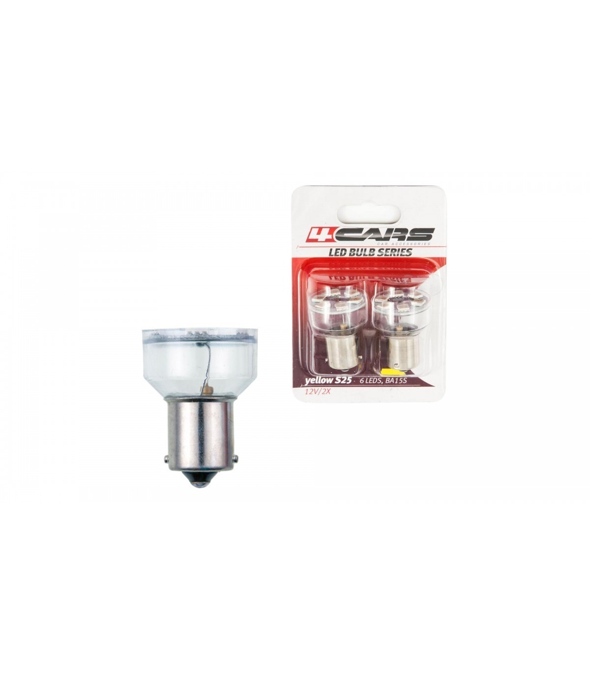 4CARS led bulb 6led 12V S25-5050SMD BA15S orange - Slika 3