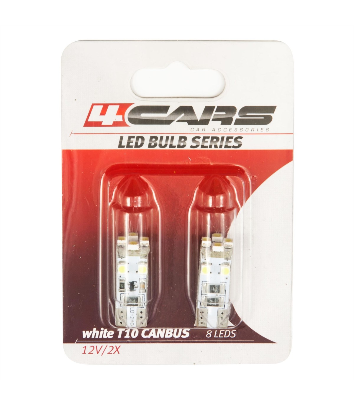 4CARS LED car bulb 8LED 12V 3528SMD CANBUS T10 white - Slika 2