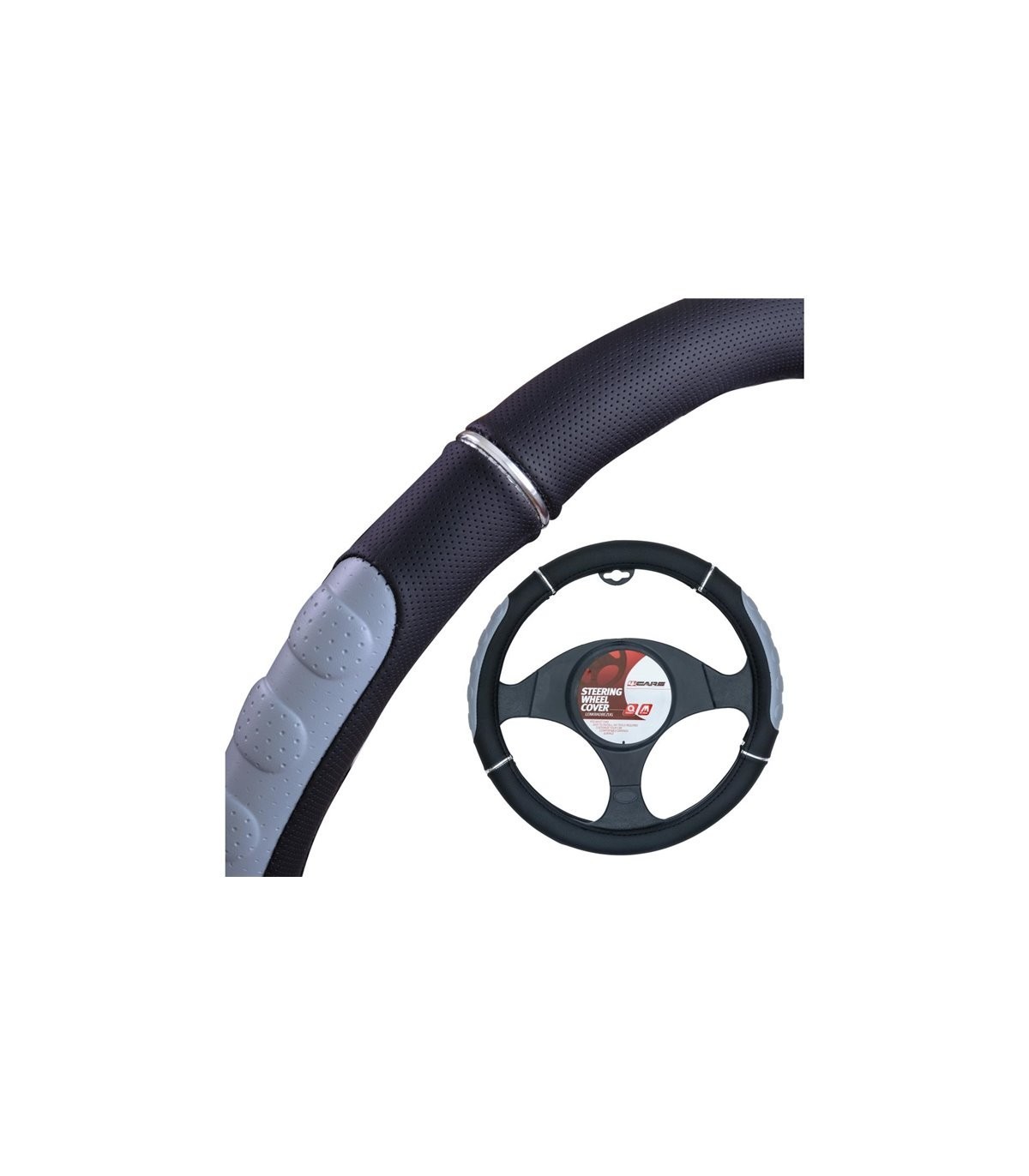 4CARS steering wheel cover grey