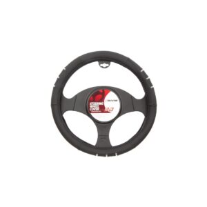 4CARS steering wheel cover 37-39cm, black – chrome