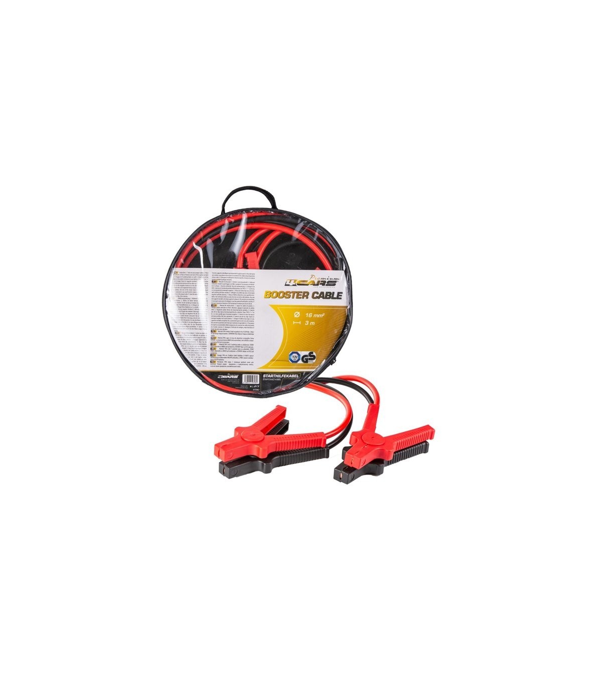 4 CARS Premium Jump start cable - DIN 72553 - Isolated clamps, thisckness 16.0MM², 3m, 400A - Slika 2